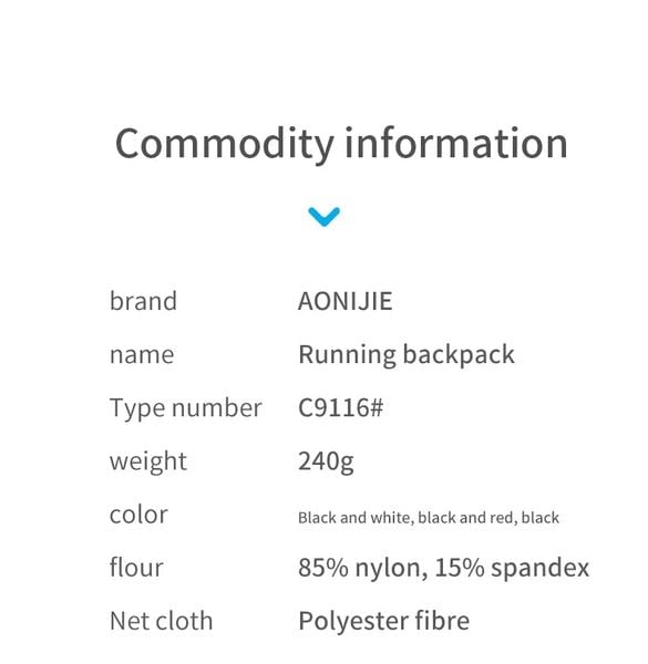  Vest Nước Chạy Bộ Aonijie C9116 Dung Tích 10L - Đen Đỏ 