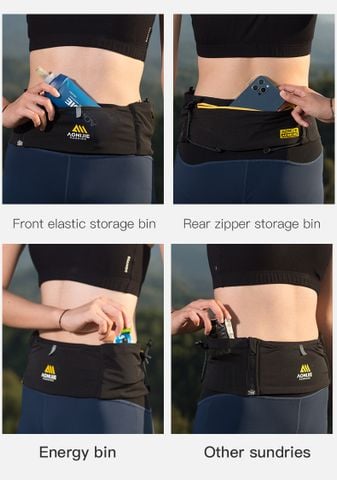  Đai Chạy Bộ Aonijie W8122 Nhỏ Gọn, Ôm Sát Cơ Thể - Màu Đen 