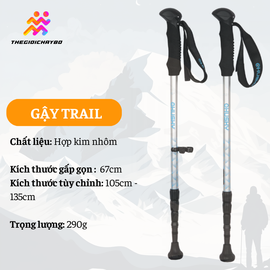  Gậy Leo Núi Trekking Husky Scarf 