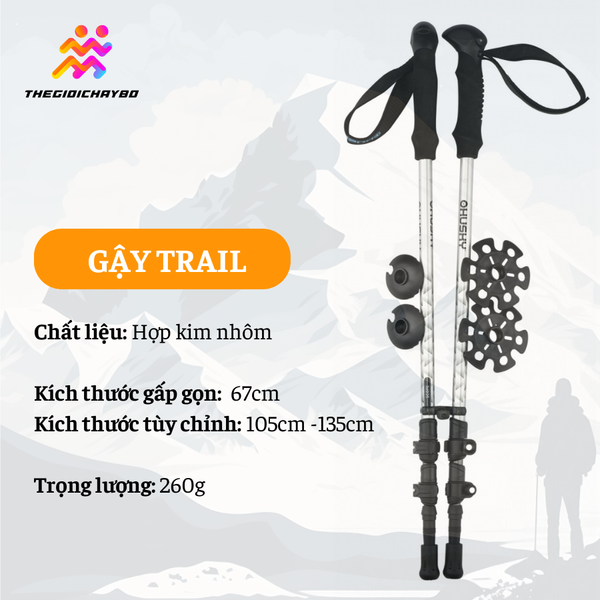  Gậy Leo Núi Trekking Husky Scope 