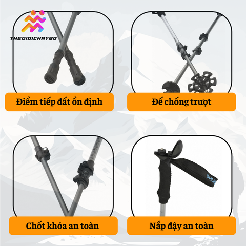  Gậy Leo Núi Trekking Husky Scope 