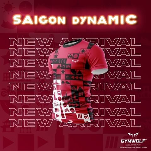  Áo chạy bộ Gymwolf Saigon Dynamic  - Màu đỏ 