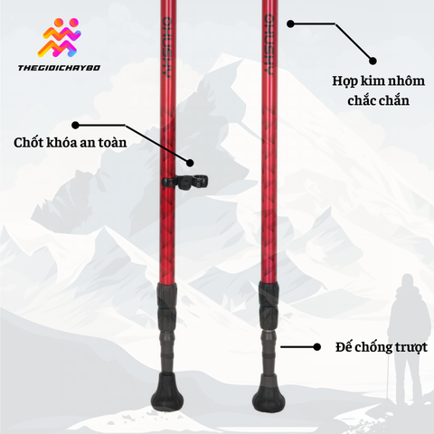  Gậy Leo Núi Trekking Husky Sherpa 