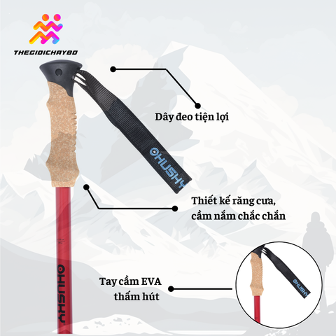  Gậy Leo Núi Trekking Husky Sherpa 
