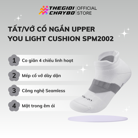  Tất/Vớ Cổ Ngắn Upper You Light Cushion SPM2002 - Trắng 