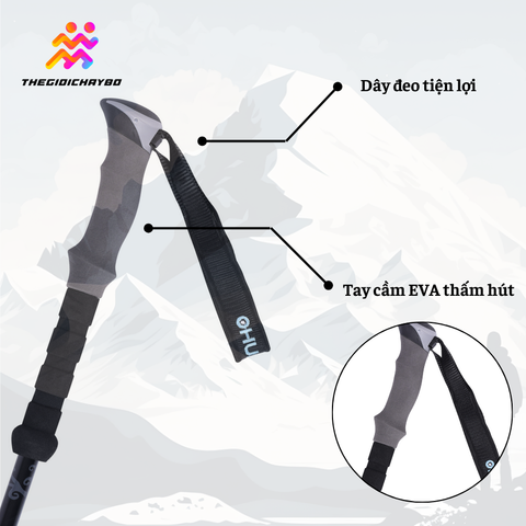  Gậy Leo Núi Trekking Husky Sprun 