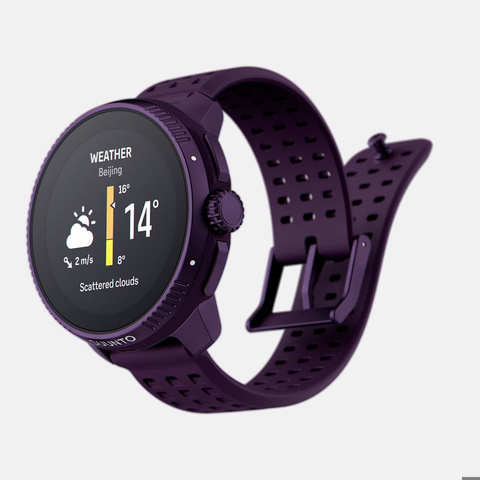  Đồng Hồ Thể Thao GPS Suunto Race 49mm, Viền Titanium, Dây Silicone - Amethyst 