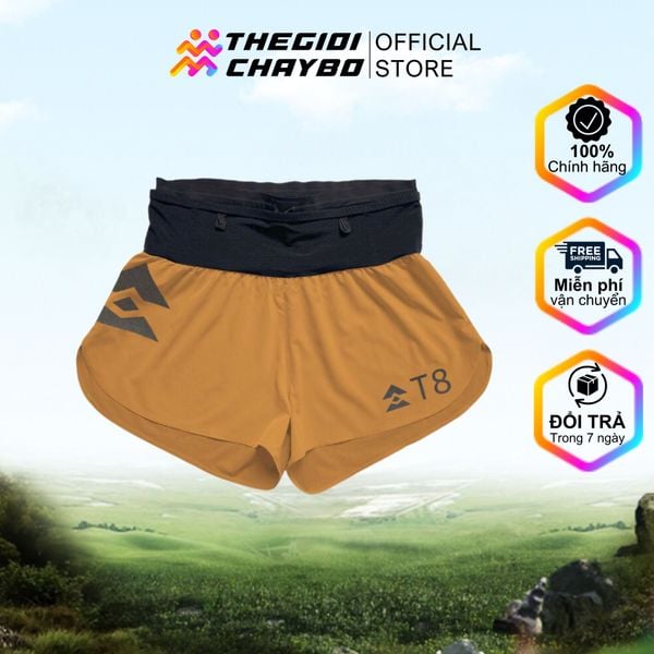  Quần Short Chạy Bộ Nữ T8 Woman Sherpa Shorts V2 - Gold 
