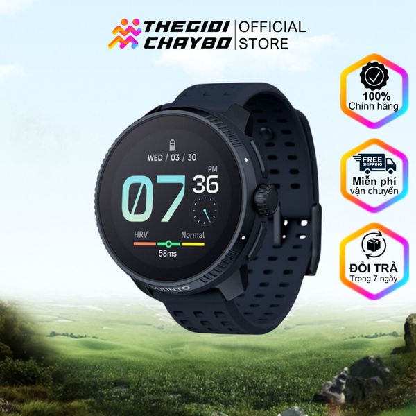  Đồng Hồ Thể Thao GPS Suunto Race 49mm, Viền Thép Đen, Dây Silicone - Midnight 
