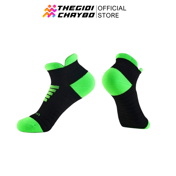  Tất/Vớ Cổ Ngắn Upper You SPM2003 Max Cushion - Đen Xanh Lá 
