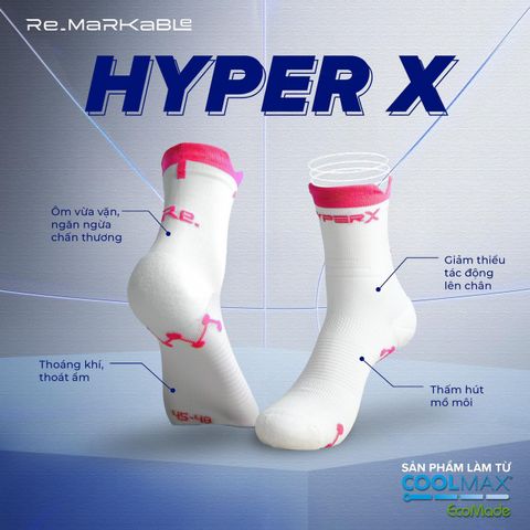  Tất Chạy Bộ Re.Socks Hyper X - Màu Xanh Neon 