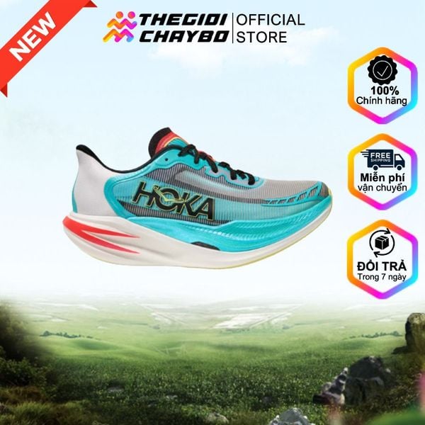  [MUA 1 ĐÔI GIẢM 35%, MUA 2 ĐÔI GIẢM 50%] Giày Chạy Bộ Unisex Hoka Cielo X1 2.0 - Frost / Black 