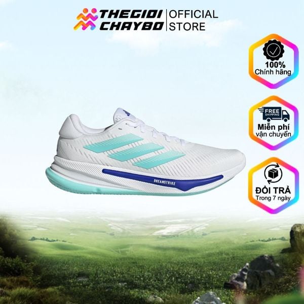  Giày Chạy Bộ Nam Adidas Supernova Ease - White / Flash Aqua / Lucid Blue 