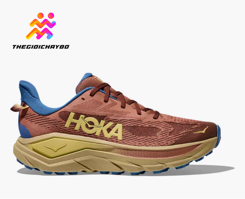  Giày Chạy Bộ Nam Hoka Challenger 8 Wide Trail - Maple / Cardamom 