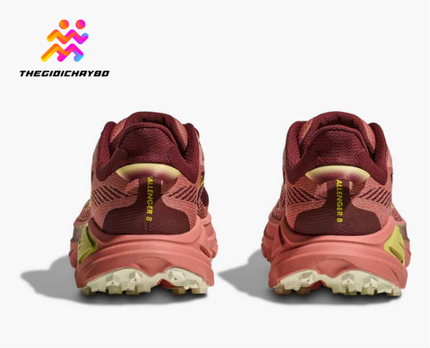  Giày Chạy Bộ Nữ Hoka Challenger 8 Wide Trail - Blush / Dark Cedar 