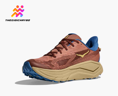  Giày Chạy Bộ Nam Hoka Challenger 8 Wide Trail - Maple / Cardamom 