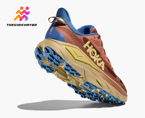  Giày Chạy Bộ Nam Hoka Challenger 8 Wide Trail - Maple / Cardamom 