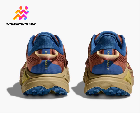  Giày Chạy Bộ Nam Hoka Challenger 8 Wide Trail - Maple / Cardamom 