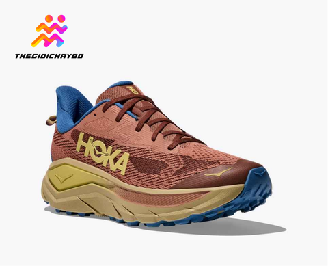  Giày Chạy Bộ Nam Hoka Challenger 8 Wide Trail - Maple / Cardamom 