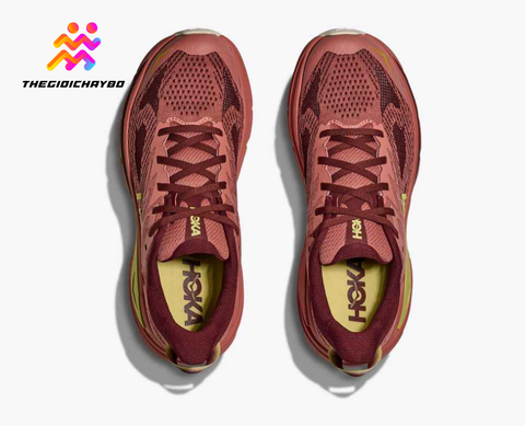  Giày Chạy Bộ Nữ Hoka Challenger 8 Wide Trail - Blush / Dark Cedar 