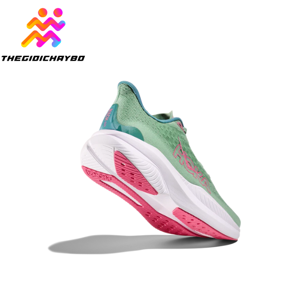  Giày Chạy Bộ Nữ Hoka Mach 6 Wide Road - Jadeite / Alpine Blue 