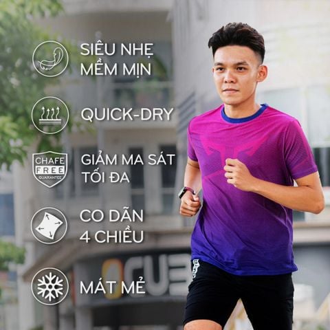  Áo Chạy Bộ Gymwolf Saigon Dynamic  - Màu Neon 