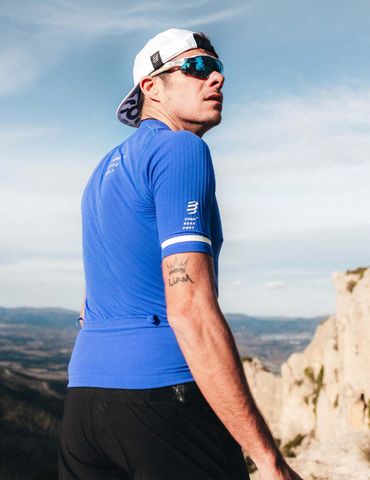  Áo Bó Tay Ngắn Compressport Chạy Địa Hình Trail Postural - Dazz Blue 