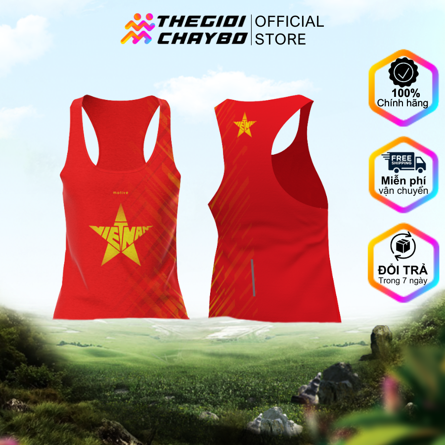  Áo Singlet Chạy Bộ Nam Motive SLM104 Việt Nam 