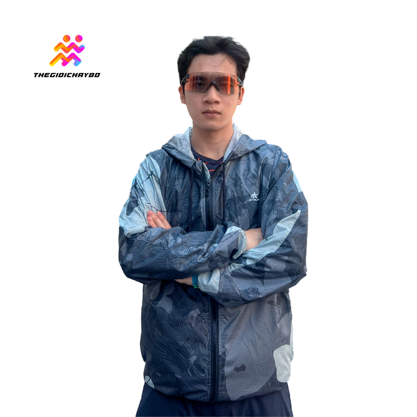  Áo Khoác Chạy Bộ Athlet Đi Mưa Chống Thấm  - Màu Xám 