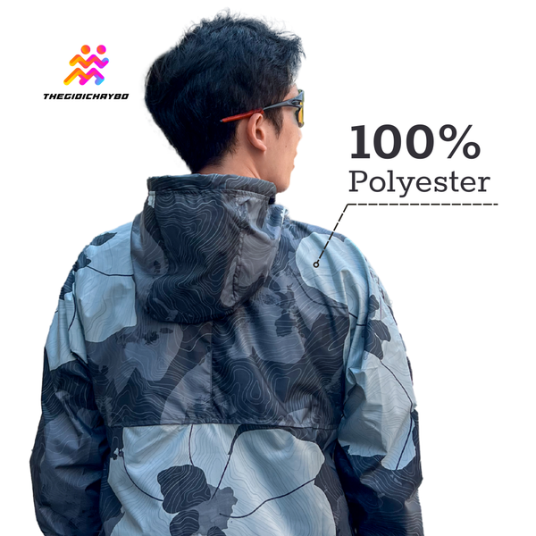  Áo Khoác Chạy Bộ Athlet Đi Mưa Chống Thấm  - Màu Xám 