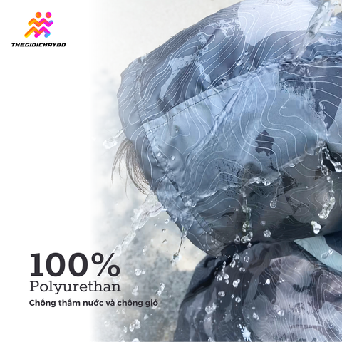  Áo Khoác Chạy Bộ Athlet Đi Mưa Chống Thấm  - Màu Xám 