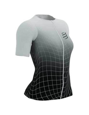  Áo Bó Tay Ngắn Compressport Tri Postural Aero - Black/White 