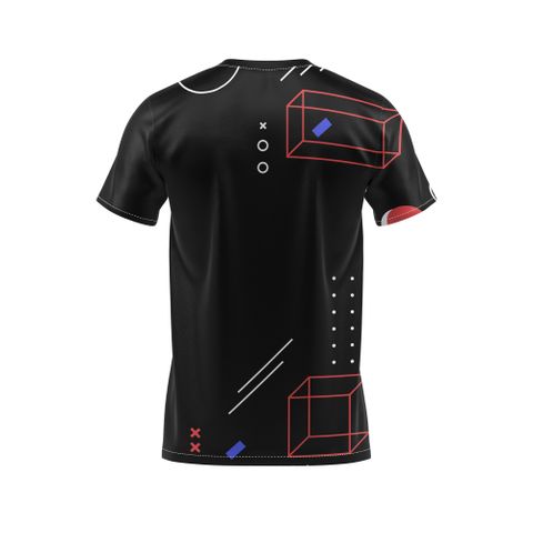  Áo Thun T-shirt Chạy Bộ Nữ TGCB 100% Polyester, Thấm Hút Tốt, Nhanh Khô - Đen Họa Tiết 