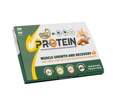  Thanh Hạt Protein Faminuts - Vị Socola (Hộp giấy 40g) 