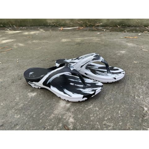  Dép Chạy Bộ GOYA Flip GF23 ĐEN TRẮNG 