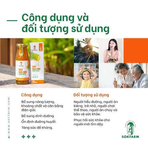  Mật Hoa Dừa Tự Nhiên Sokfarm Bổ Sung Năng Lượng & Dinh Dưỡng 