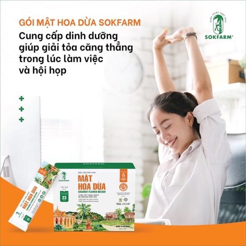  Mật Hoa Dừa Tự Nhiên Sokfarm Bổ Sung Năng Lượng & Dinh Dưỡng 
