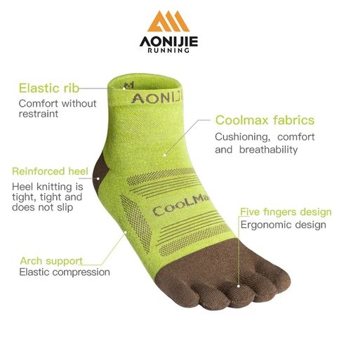  Combo 3 Đôi Vớ Xỏ Ngón Cổ Trung Aonijie E4838 