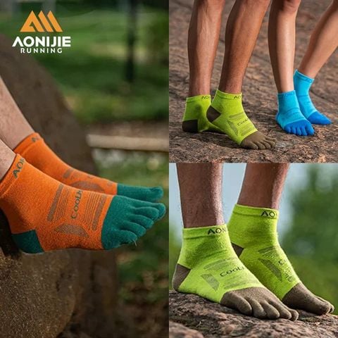  Combo 3 Đôi Vớ Xỏ Ngón Cổ Trung Aonijie E4838 