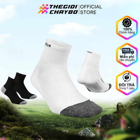  Tất Chạy Bộ Motive Cổ Ngắn Thoáng Khí - Màu Trắng 