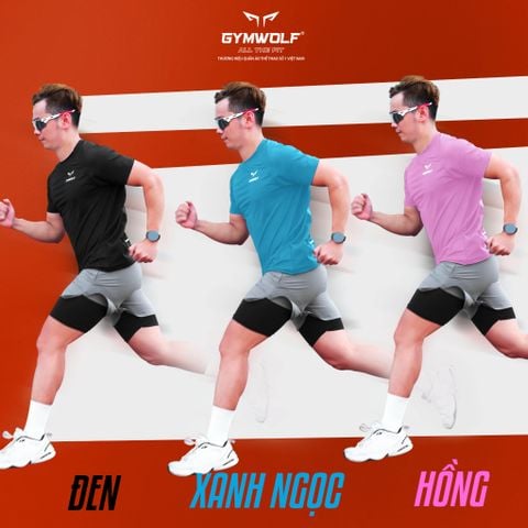  Áo Chạy Bộ Nam Gymwolf Fast & Fly - Hồng 