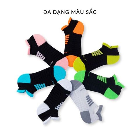  Tất/Vớ Cổ Ngắn Upper You SPM2003 Max Cushion - Đen Cam 