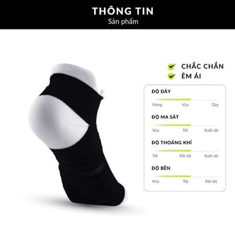  Tất/Vớ Cổ Ngắn Upper You SPM2003 Max Cushion - Đen Vàng 