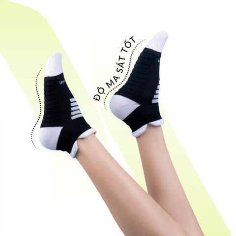  Tất/Vớ Cổ Ngắn Upper You SPM2003 Max Cushion - Đen Vàng 