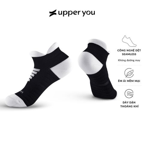  Tất/Vớ Cổ Ngắn Upper You SPM2003 Max Cushion - Đen Cam 