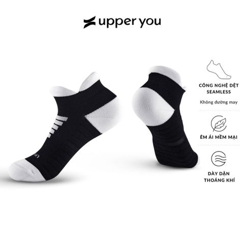  Tất/Vớ Cổ Ngắn Upper You SPM2003 Max Cushion - Đen Vàng 