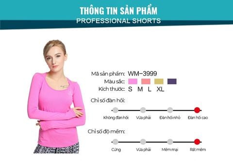  Áo Dài Tay Nữ RunTiger 3999 Hở Lưng - Màu Hồng 