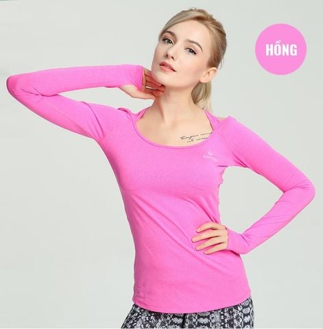  Áo Dài Tay Nữ RunTiger 3999 Hở Lưng - Màu Hồng 