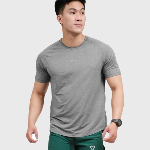  Áo Training T-Shirt Chạy Bộ Nam Motive TM104 - Màu Xám 