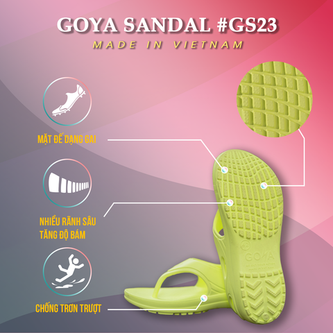  Dép Chạy Bộ Có Quai GOYA GS23 - Màu Neon 